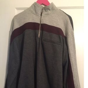 half zip pullover colorblock sweater